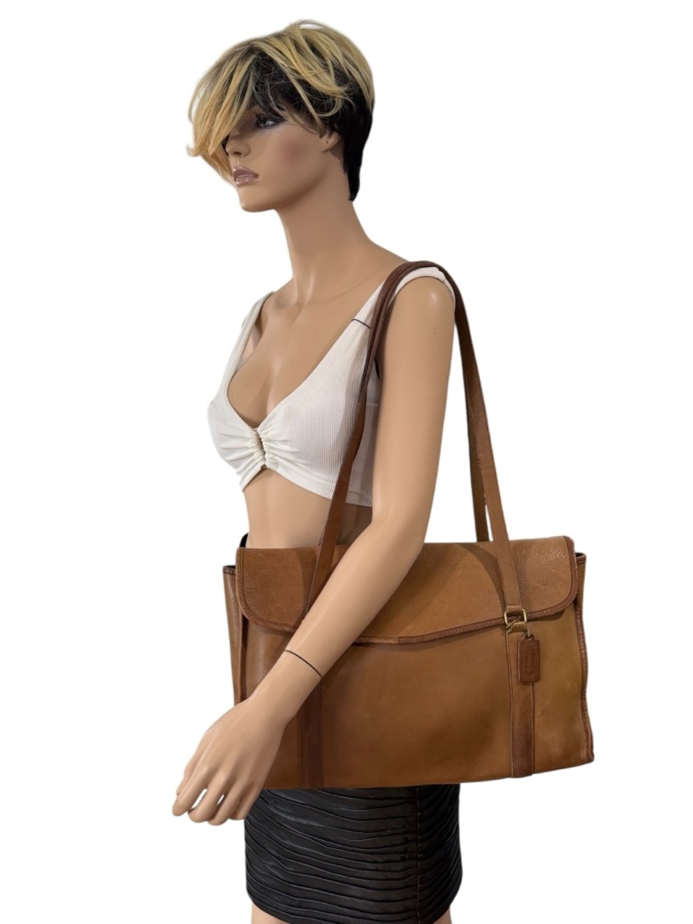 COACH 5190 British Tan Leather Envelope Portfolio Made in New York City USA - Picture 17 of 17